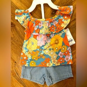 Carters 2 Piece floral summer set